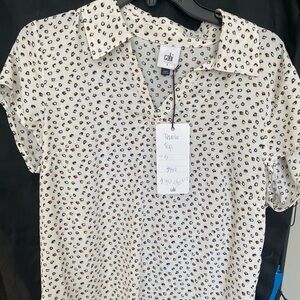 CAbi Multicolor Pebble Patterned Women's Shirt